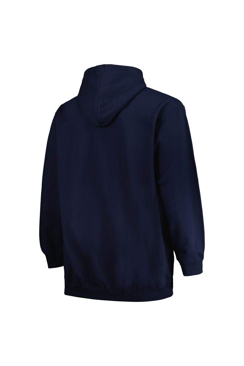 Men's Profile Deep Sea Blue Seattle Kraken Big & Tall Arch Over Logo Pullover Hoodie, Alternate, color, Navy