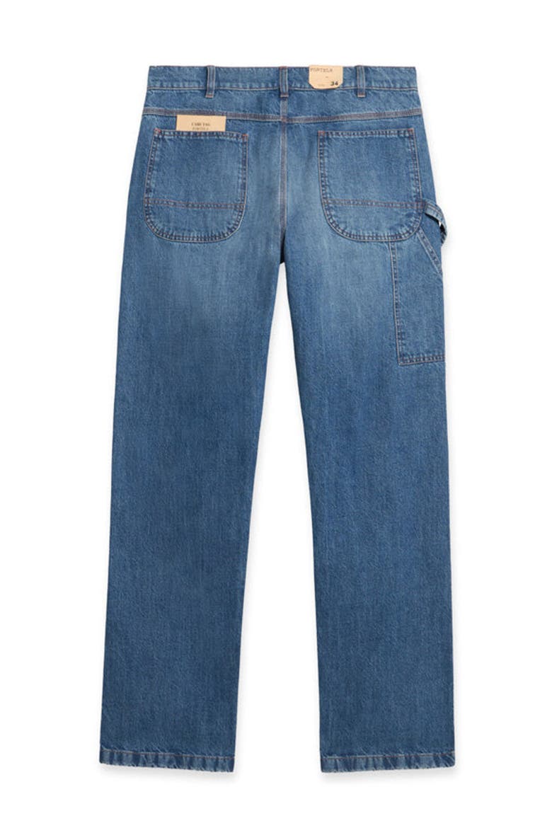 Allen Workwear Stone Wash Denim Trousers, Alternate, color, BLUE
