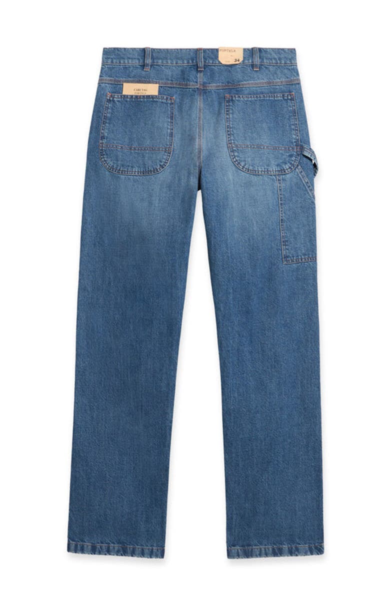 Fortela Allen Workwear Stone Wash Denim Trousers, Alternate, color, Blue