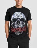 PHILIPP PLEIN Jersey T-Shirt Skull Metallic Neon Men