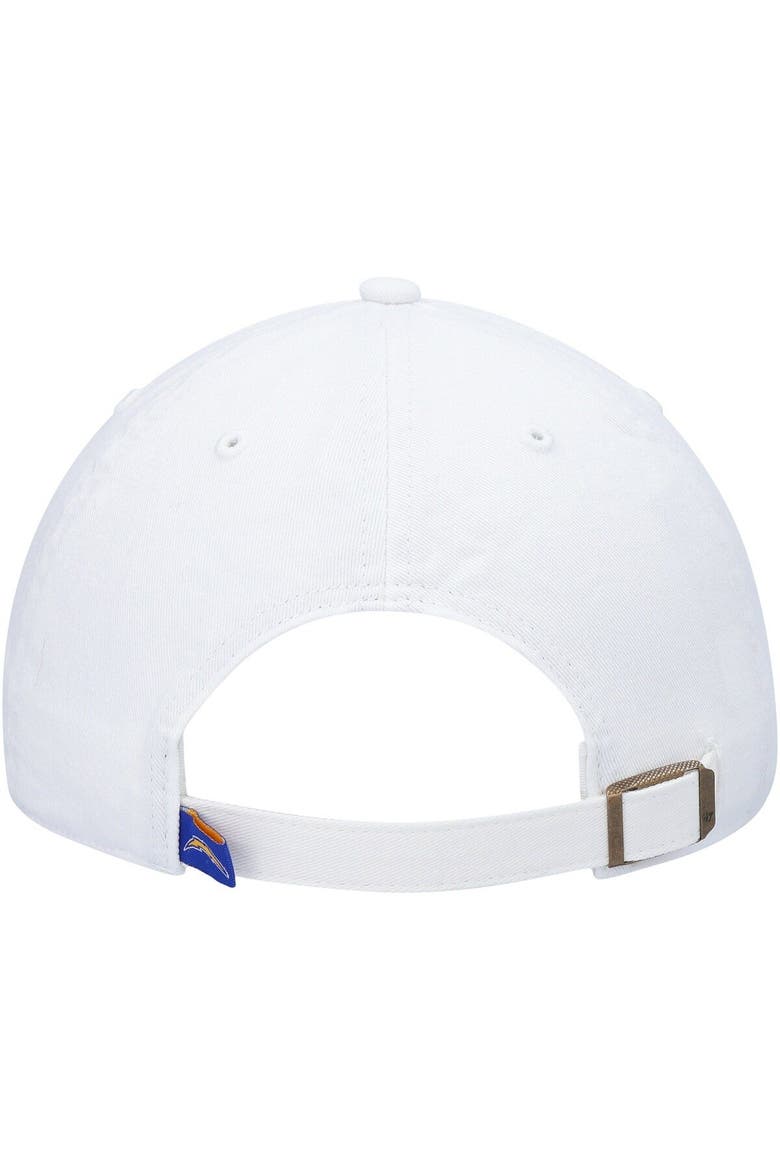 Men's '47 White Los Angeles Chargers Clean Up Adjustable Hat, Alternate, color, White