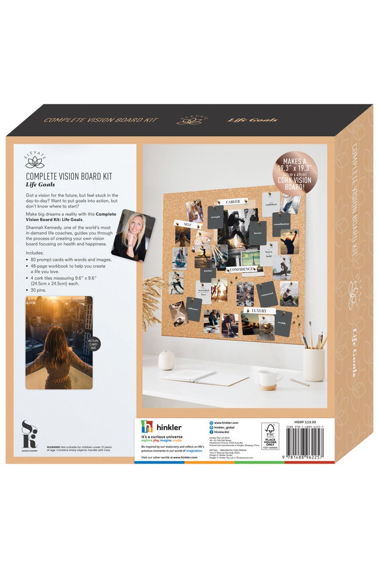 Complete Vision Board Kit, Life Goals, Guided Manifestation Set, Alternate, color, Multicolored