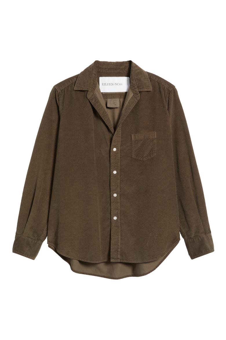 Eileen Relaxed Corduroy Button-Up Shirt, Alternate, color, SAGEBRUSH GREEN CORDUROY