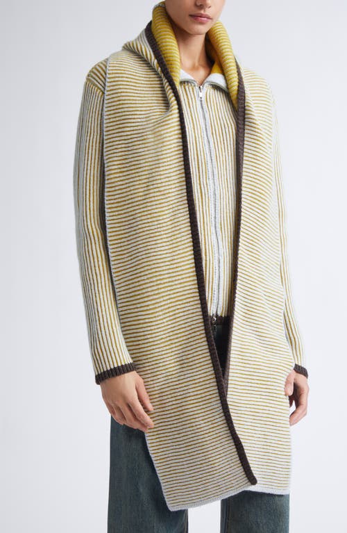 Eckhaus Latta Huddle Stripe Merino Wool Bonnet in Cockatiel  product