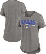 Nike Women's Nike Heather Charcoal Los Angeles Rams Local Fashion Tri-Blend T-Shirt