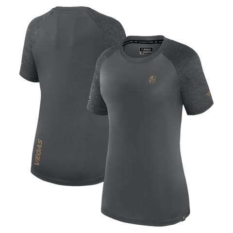 Women's Fanatics Branded  Gray Vegas Golden Knights Authentic Pro Tech T-Shirt