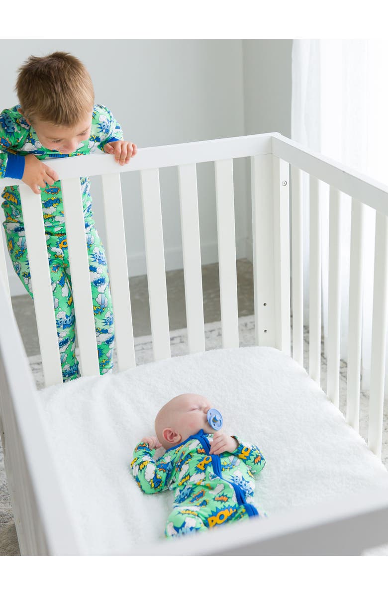 RuggedButts SoftSnooze Baby Boys One Piece Footie Pajamas, Alternate, color, Boom Pow