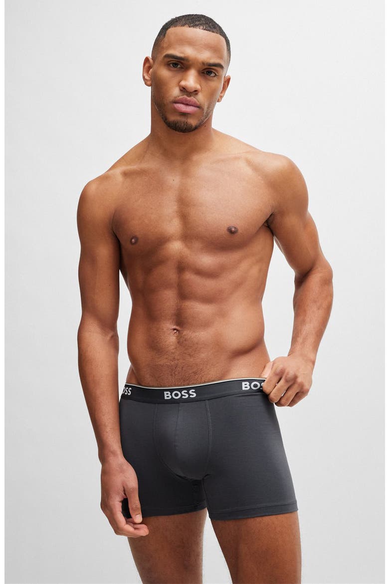 3-Pack Power Stretch Cotton Boxer Briefs, Alternate, color, BLUE