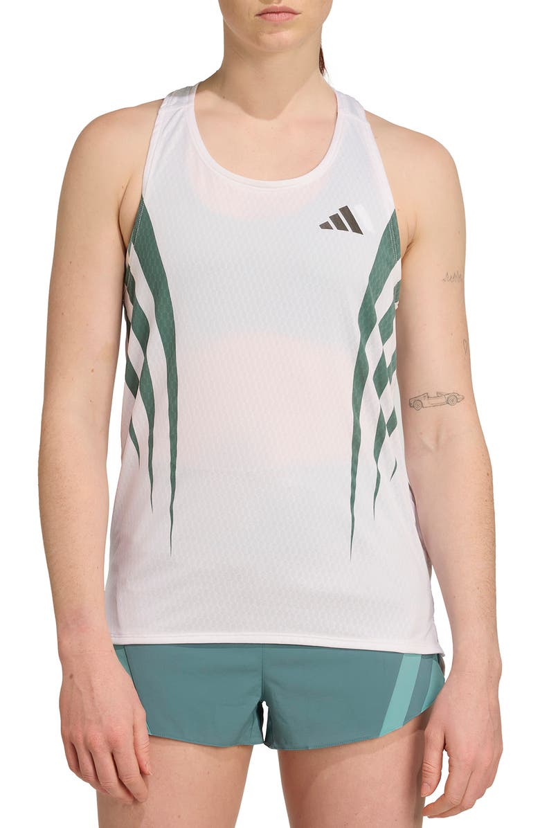 adidas Adizero Climacool Tank, Main, color, White/ Preloved Teal