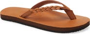 Rainbow® Rainbow 'Flirty' Braided Leather Flip Flop
