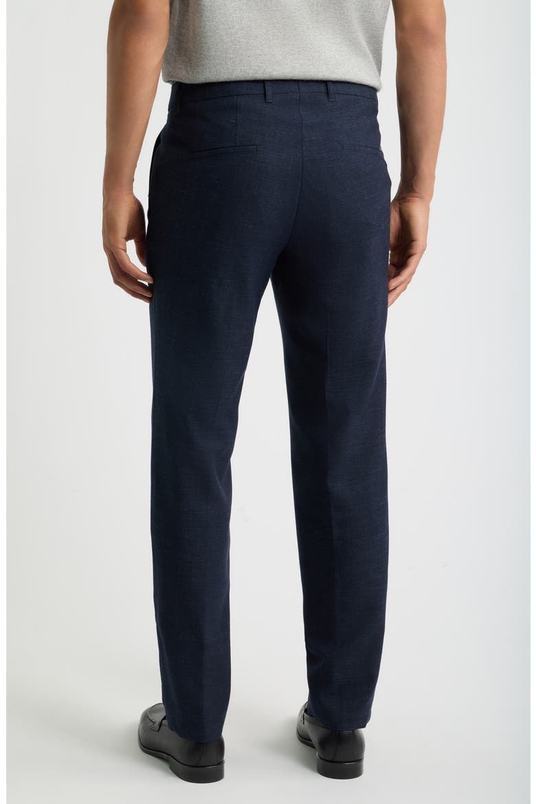 Genius Slim Fit Wool and Linen Trousers, Alternate, color, DARK BLUE