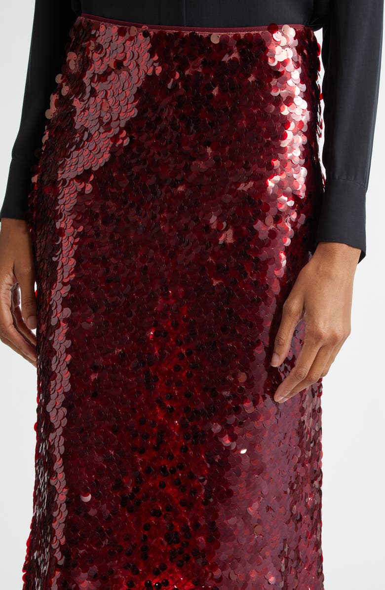 Vince Paillettes Sequin Skirt, Alternate, color, Ruby Ink