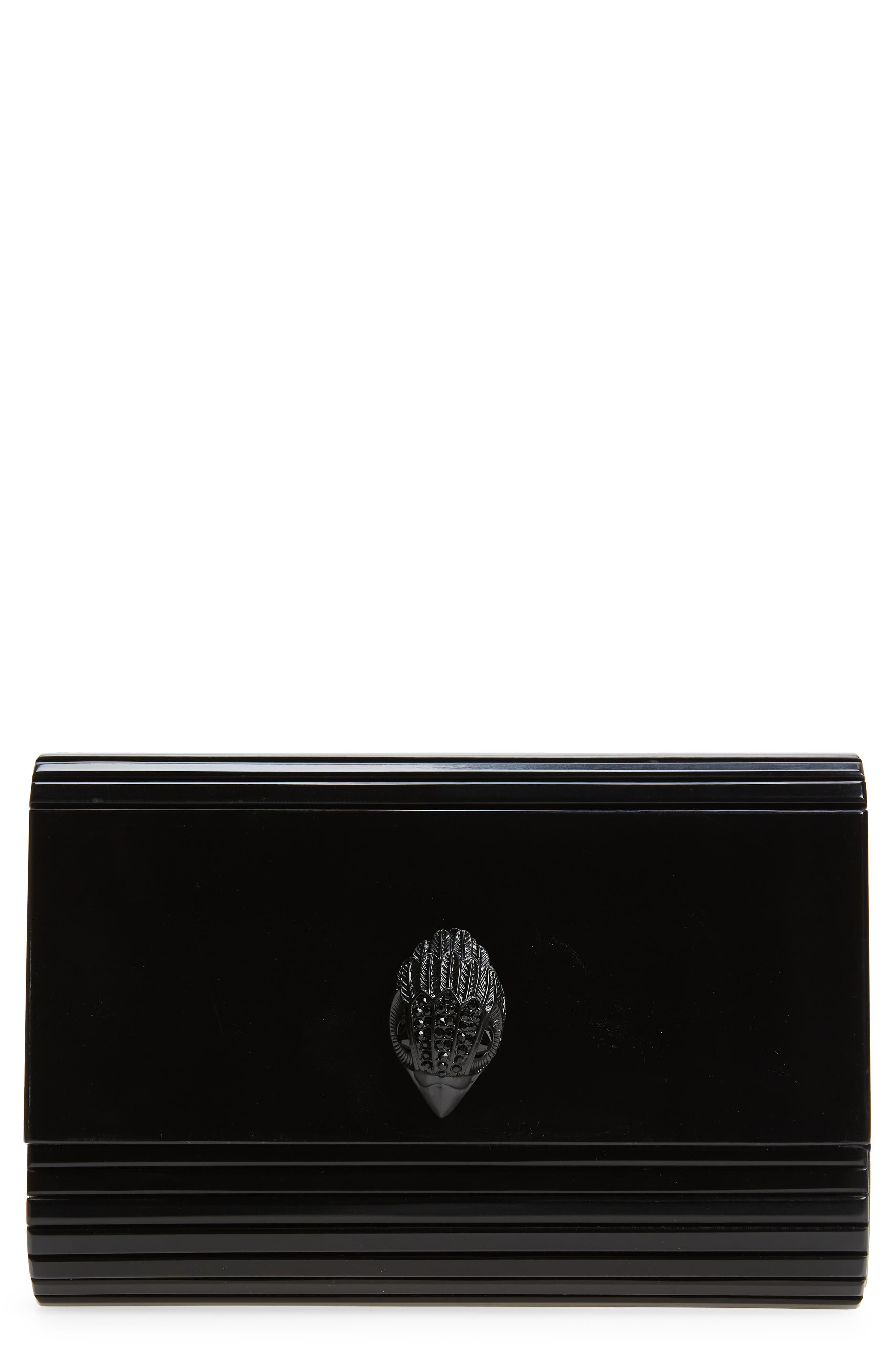 Kurt Geiger London Party Eagle Drench Clutch, Main, color, Black