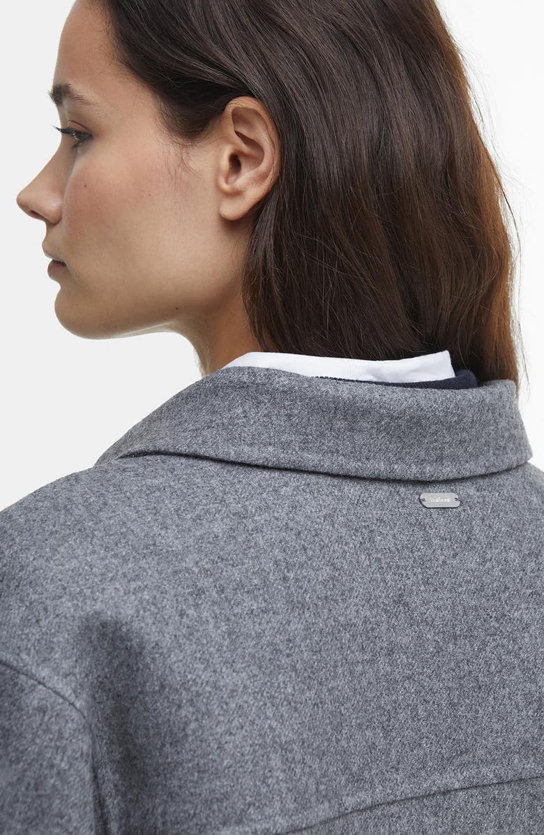 Barbour Emery Wool Blend Button-Up Shirt Jacket, Alternate, color, 