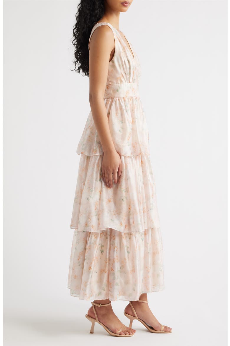Vallia Tiered Maxi Dress, Alternate, color, BLUSH FLORAL