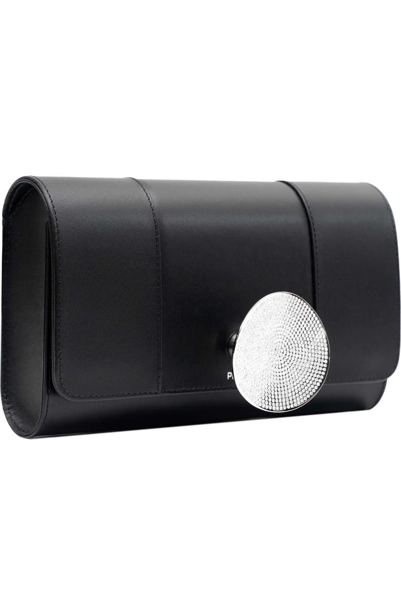 PERRIN PARIS Le Disque Strass Clutch, Alternate, color, Black W/ Clear Strass