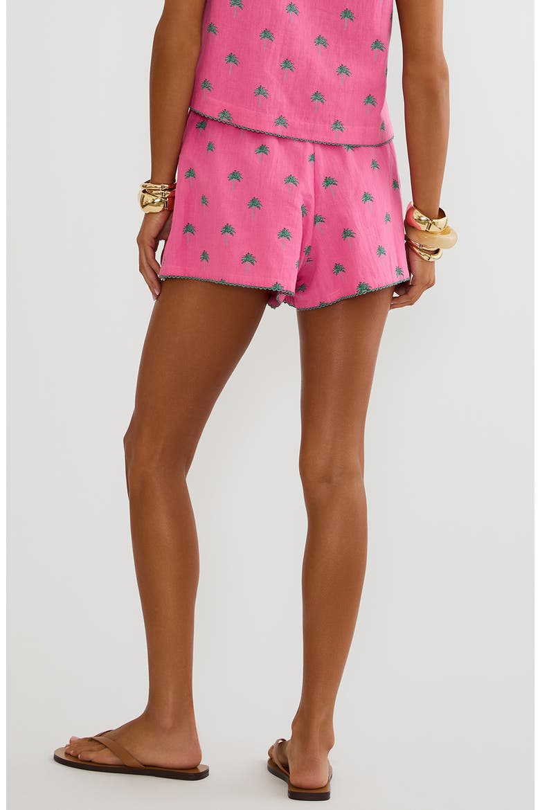 Birkley Cover-Up Shorts, Alternate, color, FLAMINGO FRONDS