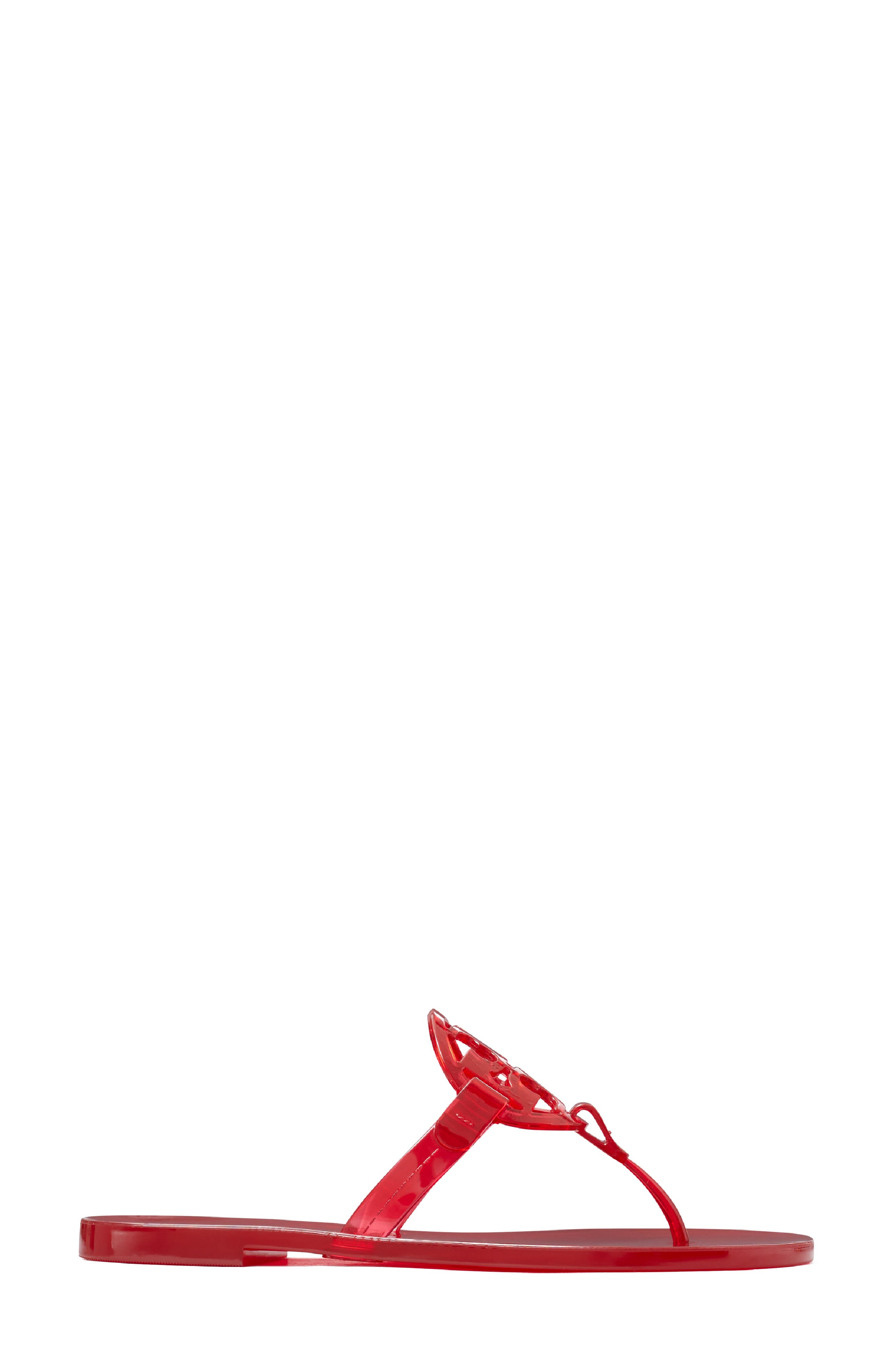 Miller Jelly Flip Flop, Alternate, color, BLAZE RED