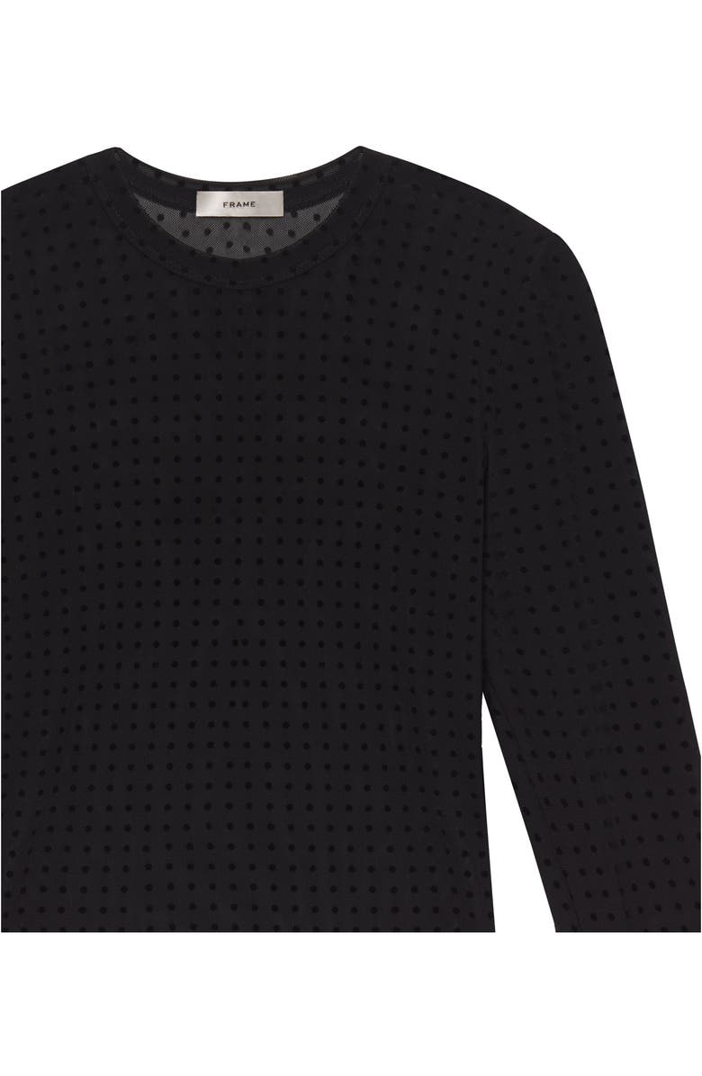 FRAME Swiss Dot Sheer Mesh Top, Alternate, color, Black