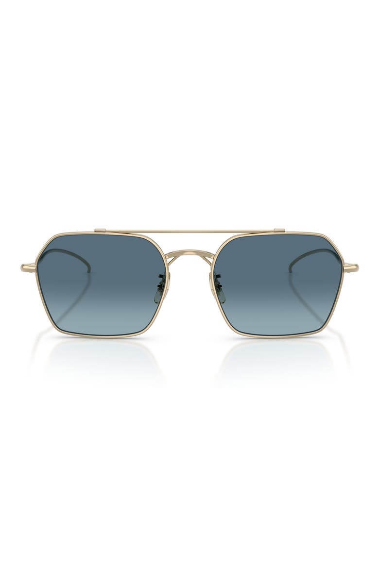 TK-14 53mm Geometric Sunglasses, Main, color, GOLD / MARINE GRADIENT