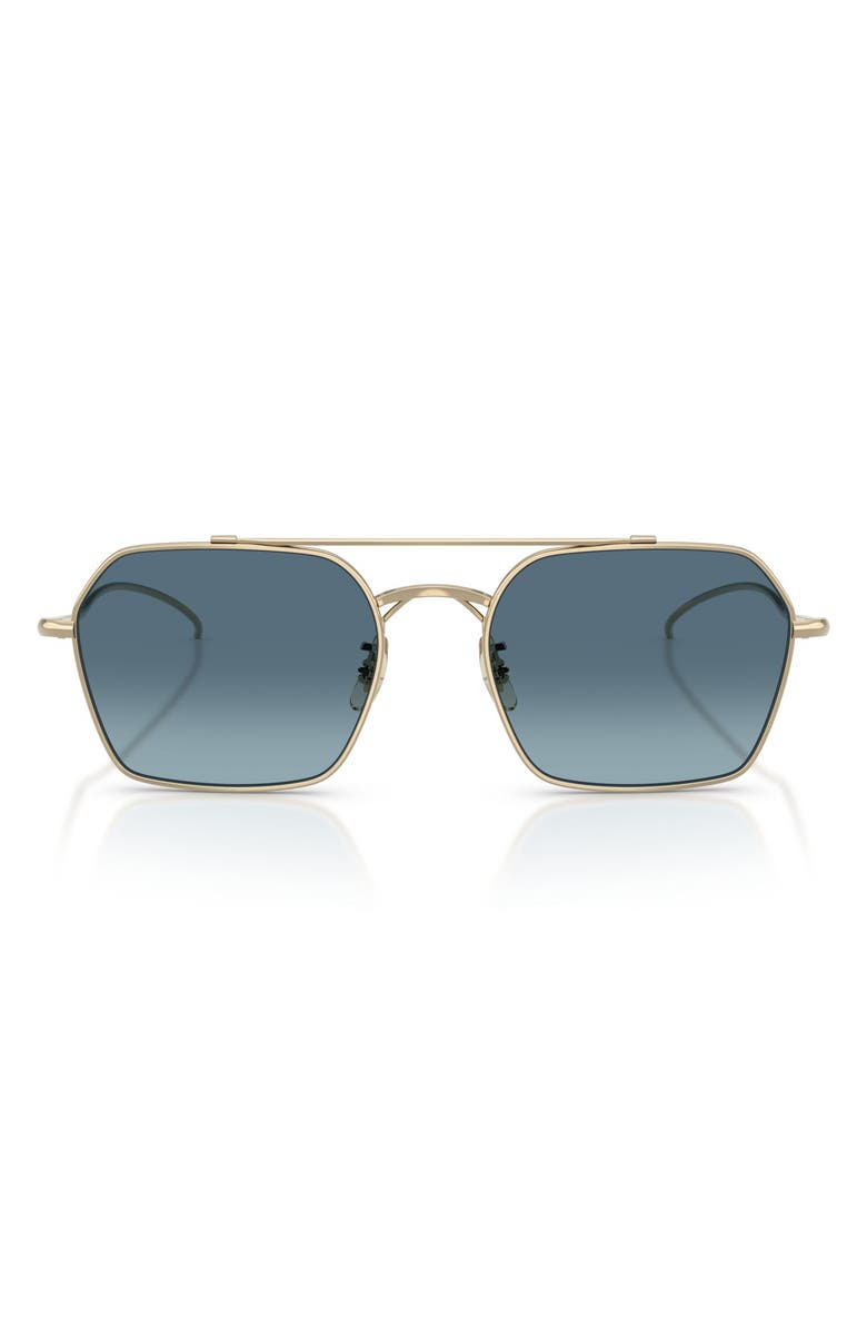 Oliver Peoples TK-14 53mm Geometric Sunglasses, Main, color, Gold / Marine Gradient