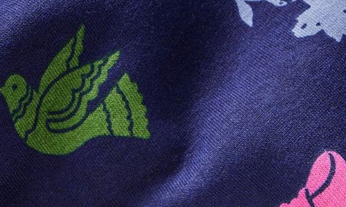 Mini Boden Kids' Print Cotton Hoodie In Blue