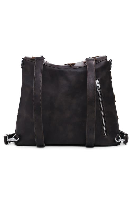Desigual Big Faux Leather Backpack In Neutral