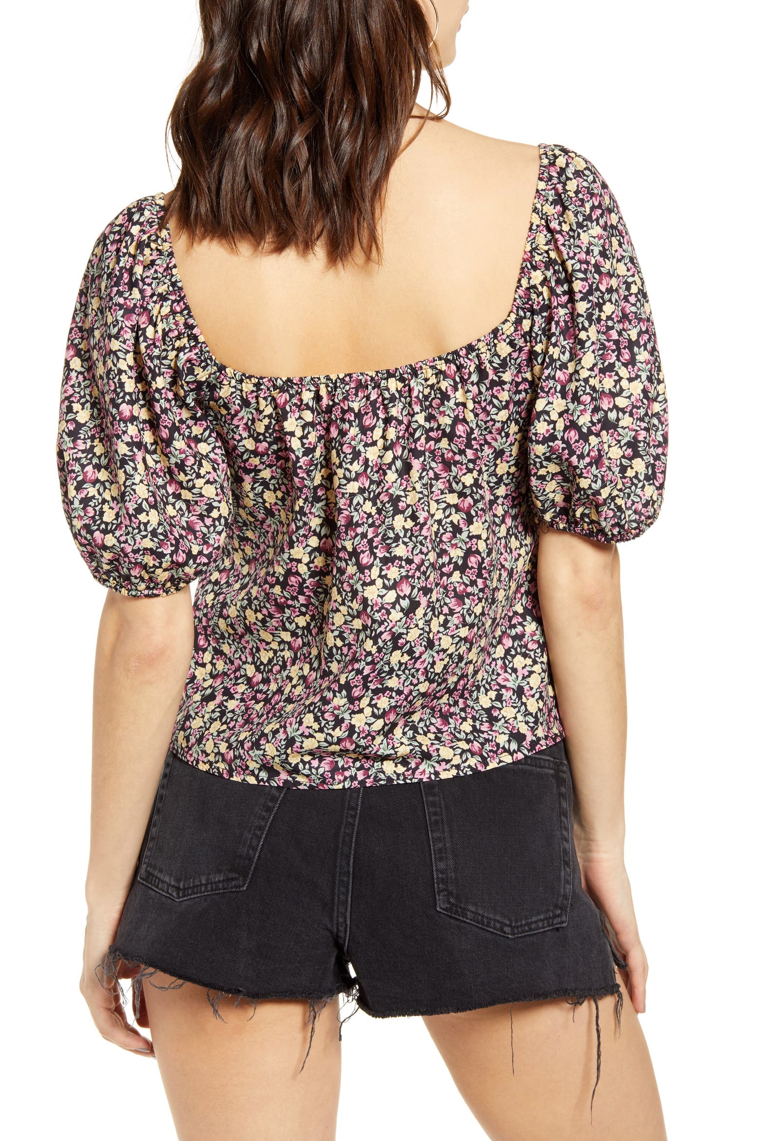 Is Rowing Good For Your Core Row A Puff Sleeve Floral Print Top (Women) | Nordstrom