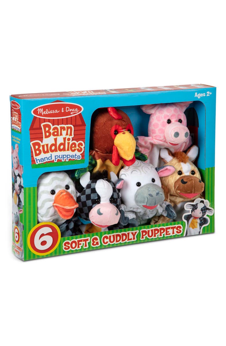 Melissa & Doug Barn Buddies 6-Piece Hand Puppet Set, Main, color,