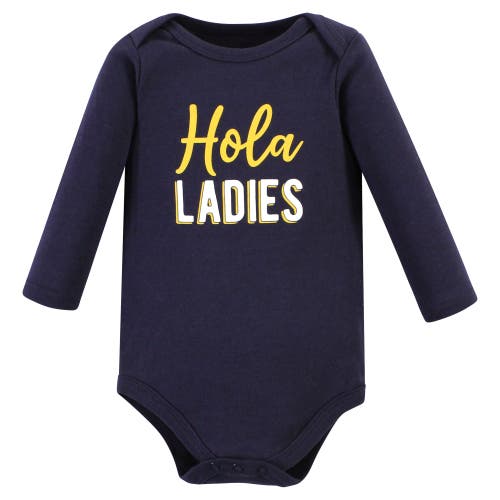 Hudson Baby Five-piece Collection Of Long-sleeve Cotton Bodysuits In Black