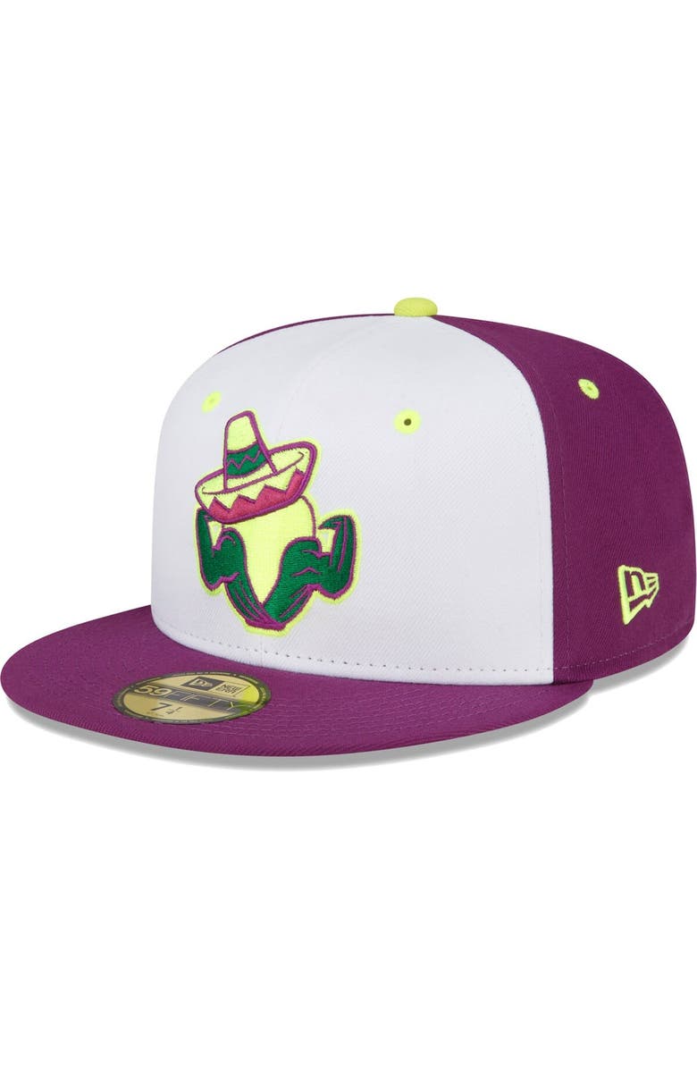 New Era Men's New Era White Cedar Rapids Kernels Copa De La Diversion 59FIFTY Fitted Hat, Alternate, color, White