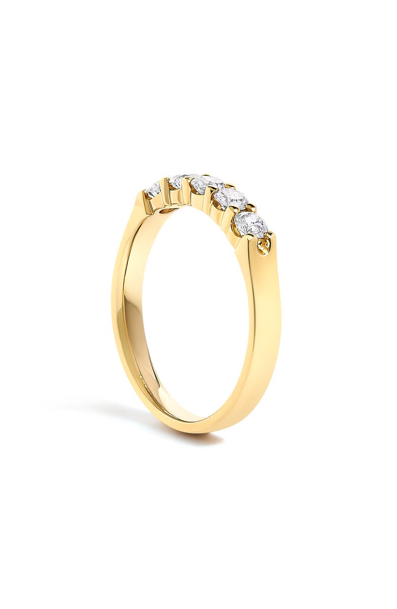 Haus of Brilliance 14K Gold 1/2 Ctw Diamond 5 Stone Band Ring, Alternate, color, Yellow Gold