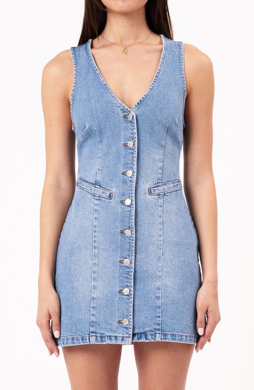 Rolla's Dallas Denim Minidress In Mid Vintage Blue