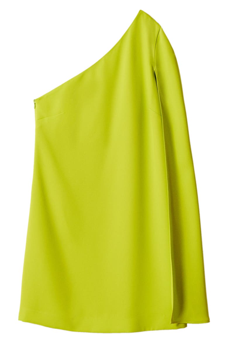 One-Shoulder Cape Sleeve Minidress, Alternate, color, BRIGHT YELLOW