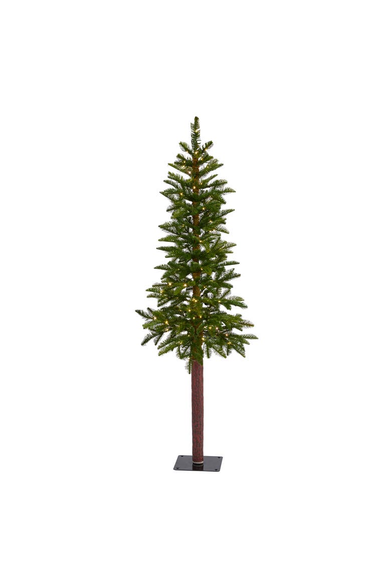 5-ft Alaskan Alpine Artificial Christmas Tree with 100 Clear Microdot ...