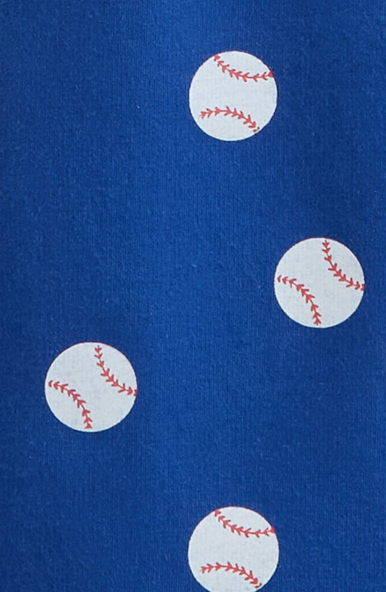 Tucker + Tate Baseball Print Short Overalls & T-Shirt Set, Alternate, color, Blue Baseball Dot- White