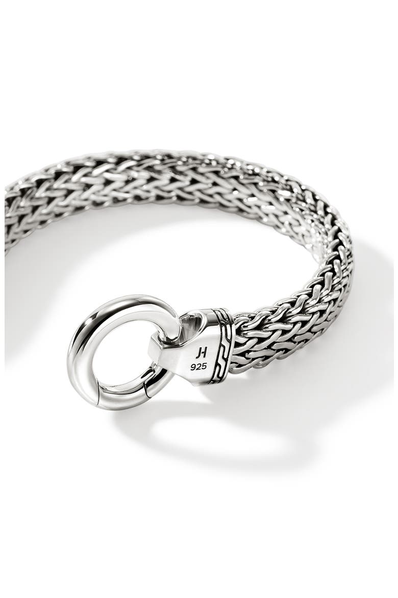 Flat Chain Bracelet, Alternate, color, SILVER