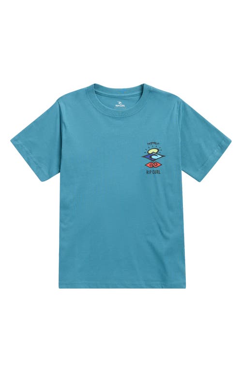 Rip Curl Kids' Search Icon Graphic T-shirt In Blue
