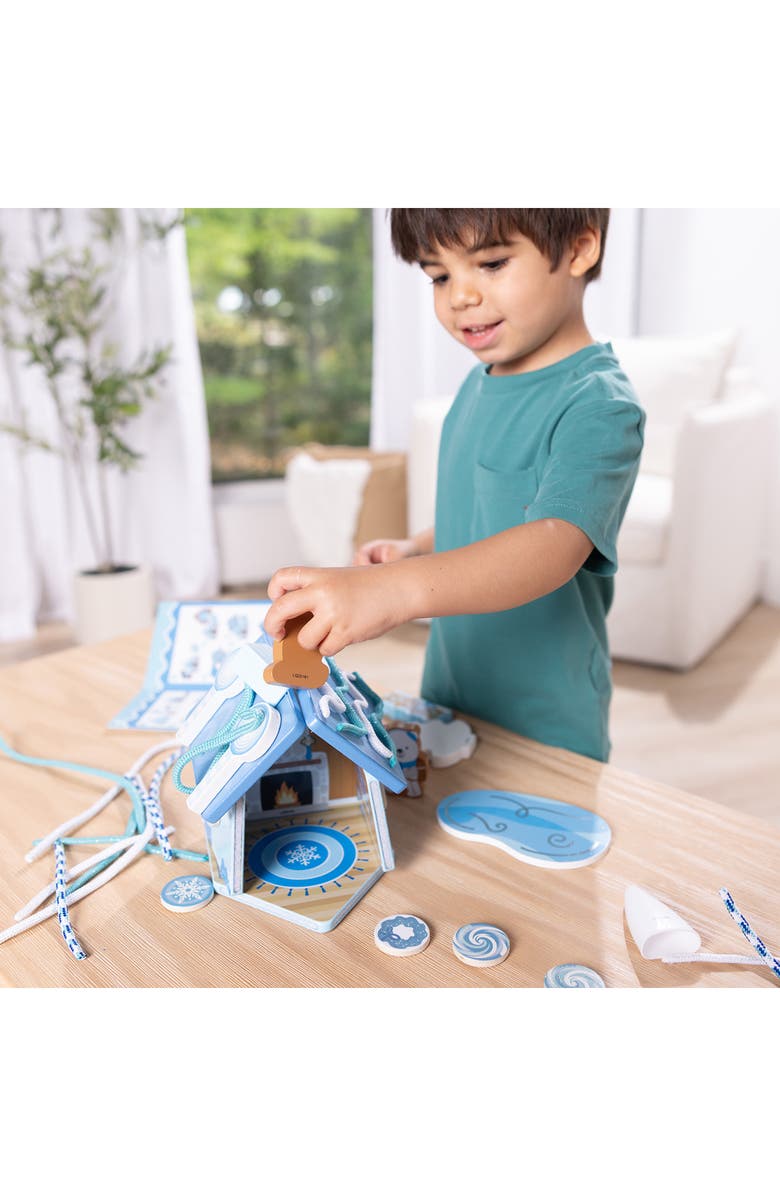 Melissa & Doug Winter Frost Wooden Gingerbread House Play Set, Alternate, color,