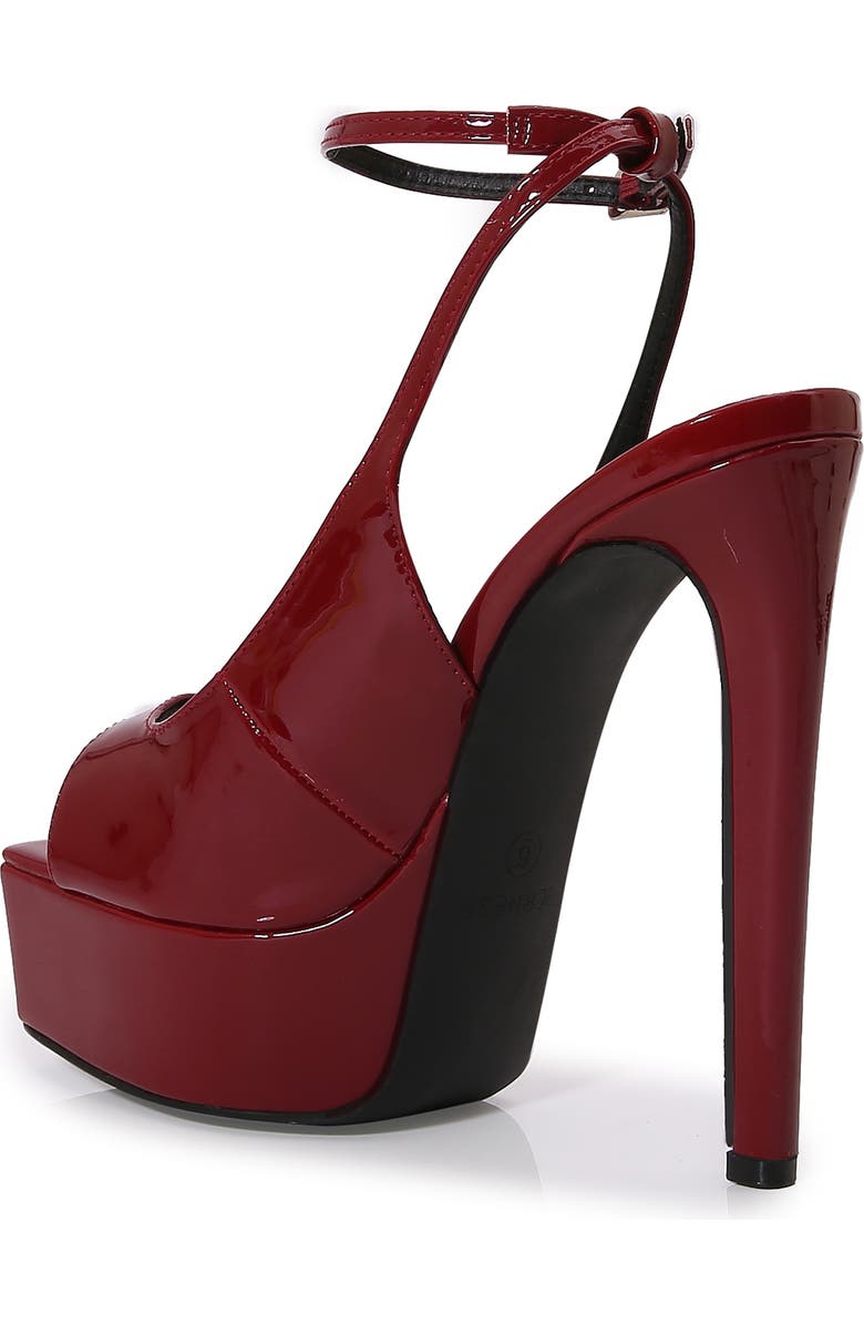 BERNESS Stiletto Heel Platform Sandal, Alternate, color, Wine