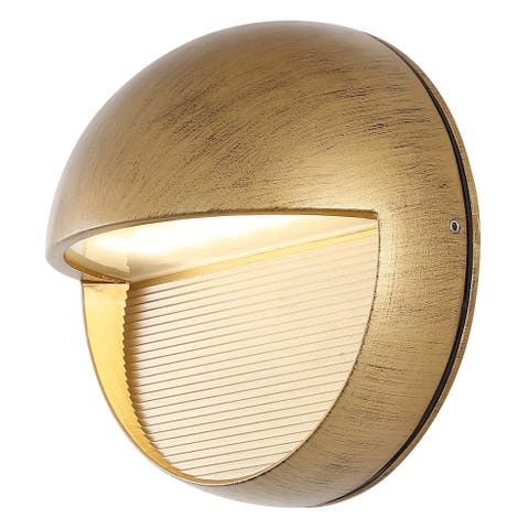 Orbe Outdoor Metal/Glass Integrated LED Wall Sconce