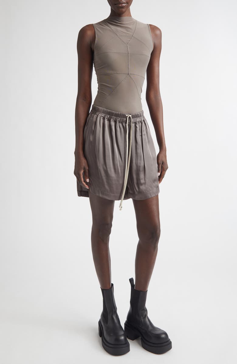 Rick Owens Temple Sleeveless Tulle Top, Alternate, color, Dust