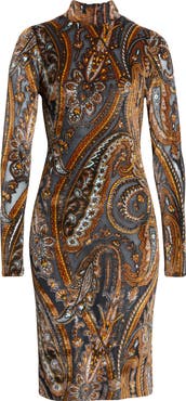Etro Mock Neck Jersey Dress