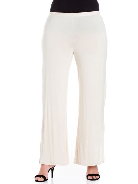 Elastic Waist Flared Leg Palazzo Pants