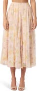 ASTR the Label Fiori Chiffon Midi Skirt