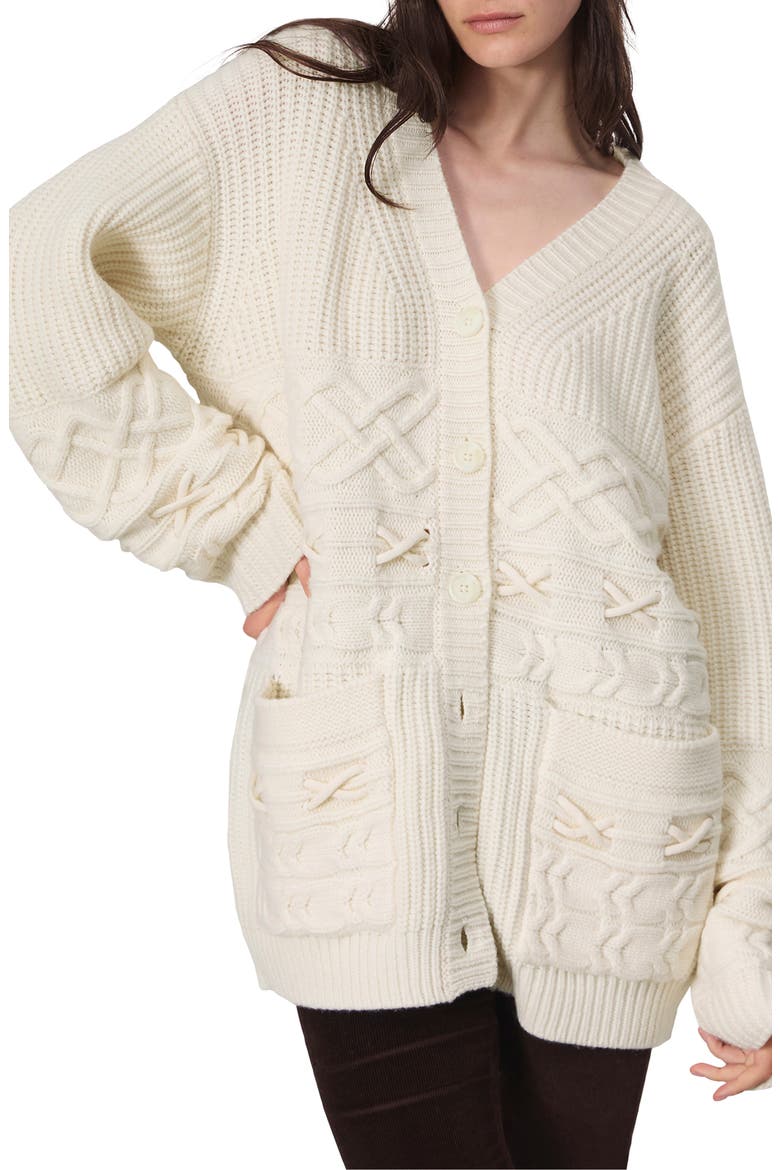 Conley Wool & Cashmere Cardigan, Alternate, color, IVORY
