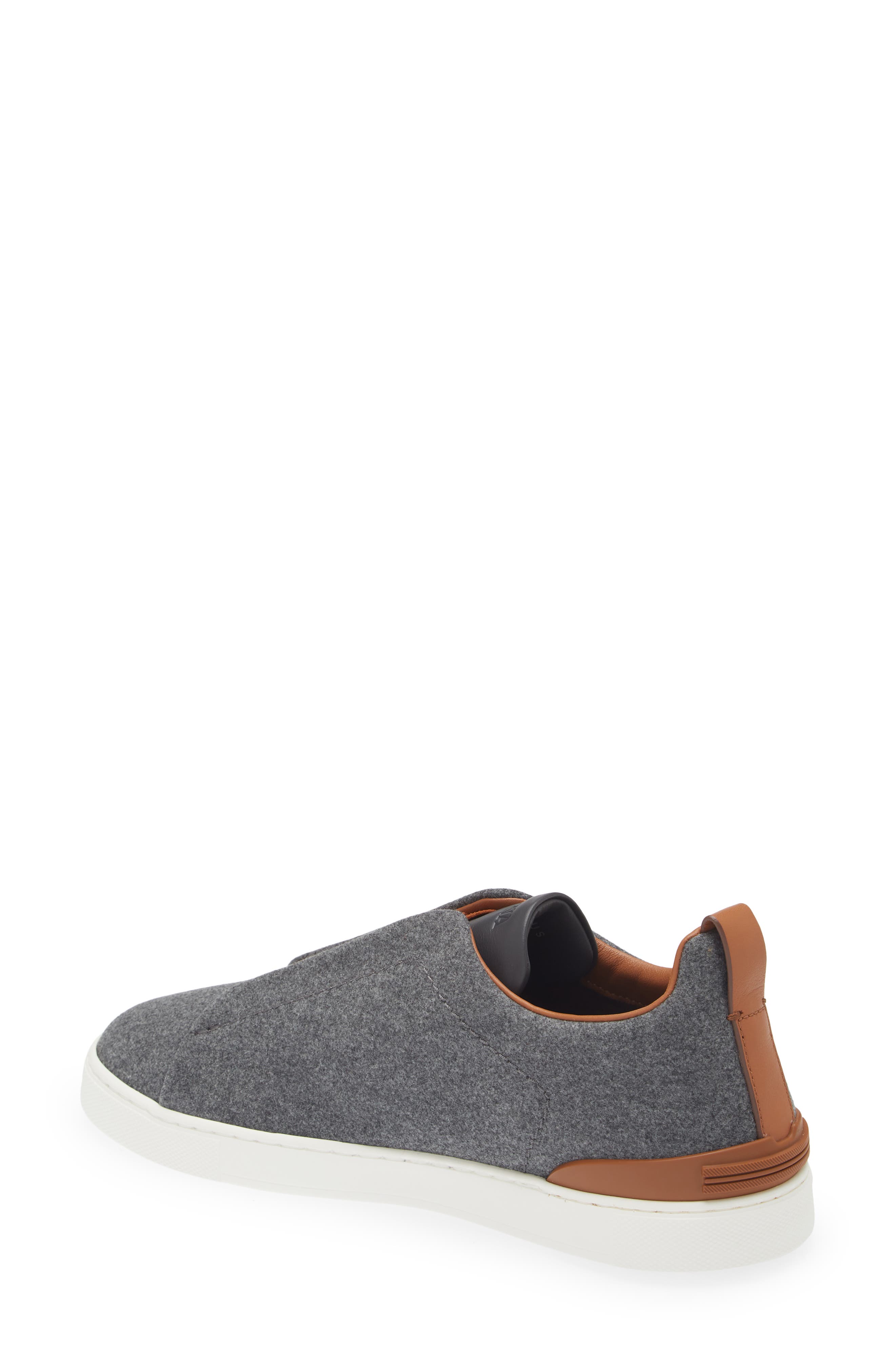 ZEGNA Triple Stitch Wool Blend Slip-On Sneaker, Alternate, color, 