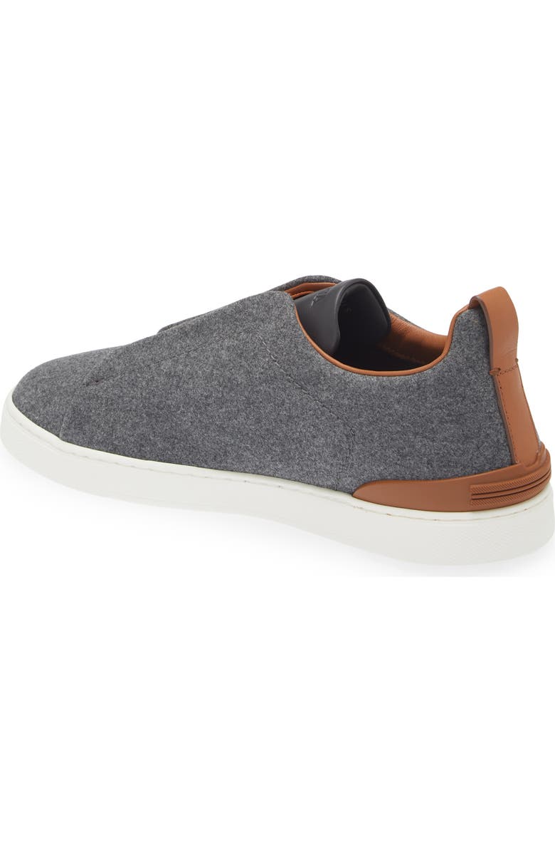 ZEGNA Triple Stitch Wool Blend Slip-On Sneaker, Alternate, color,