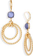 AK ANNE KLEIN Twisted Rope Orbital Drop Earrings