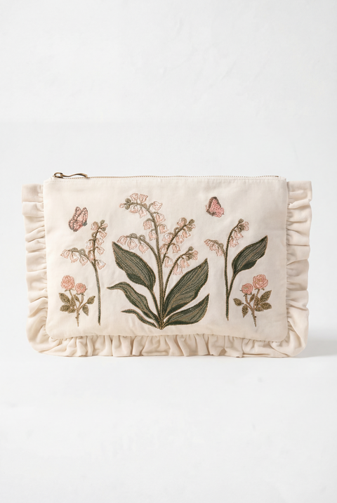 Lily of the Valley Frill Pouch